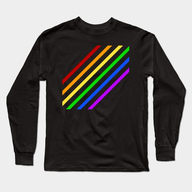 Rainbow Stripes Long Sleeve T-Shirt by SJAdventures